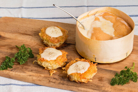 Vacherin avec des galettes de rösti