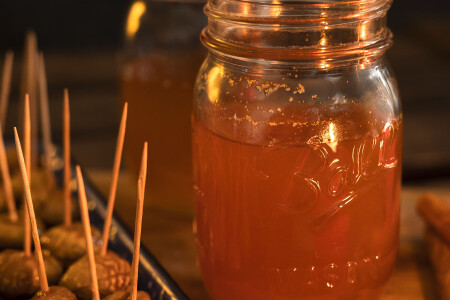 Jus de pomme chaud et marrons glacés